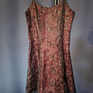 Lace Sequin Midi Dress